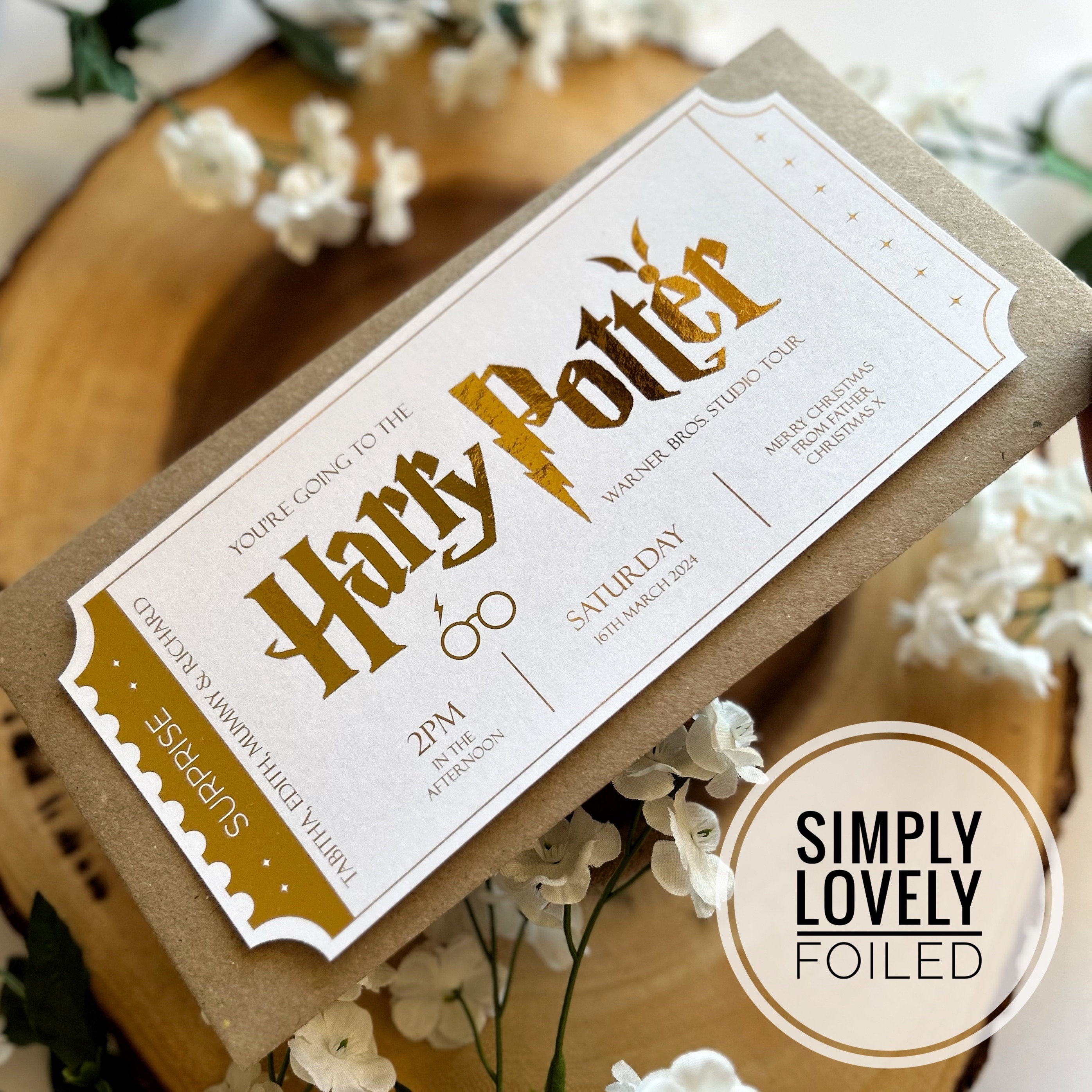 Harry Potter Studio Tour Ticket | Reveal | Personalised Foil Ticket |  Luxury Keepsake Ticket | Gift | Hogwarts - Etsy UK