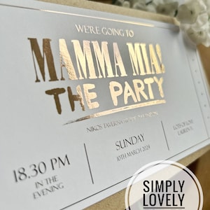 Mamma Mia the Party Ticket | West End Theatre Show Gift Reveal | Luxury Keepsake | Hen Party