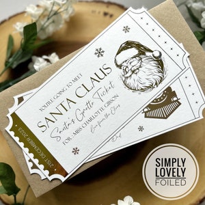Santa's Grotto Surprise Ticket Lapland Ticket Foil Ticket Christmas ...