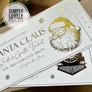 Santa's Grotto Surprise Ticket Lapland Ticket Foil Ticket Christmas ...