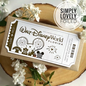 Disney World | Boarding Pass | Foil Ticket | Florida Reveal | Personalised | Holiday Surprise