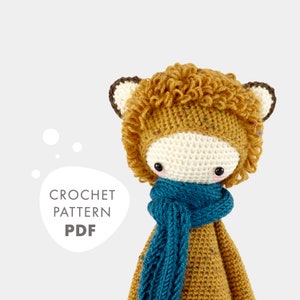 Crochet Pattern lalylala LONI the lion amigurumi diy plushie, cat, doll, nursery, gift for children, stuffed animal, digital, download image 1