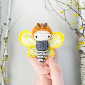 Crochet pattern lalylala BRIMSTONE BUTTERFLY Butterfly amigurumi diy life cycle playset, caterpillar, educational toy, nature, spring image 3