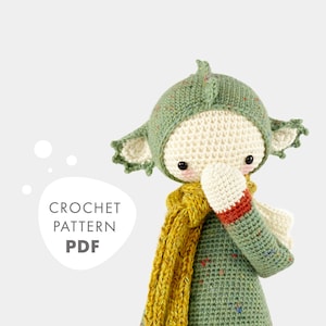 Crochet Pattern lalylala DIRK the dragon amigurumi diy dinosaur doll, cuddly toy, stuffed animal, plushie kids, gift for birth, download image 1