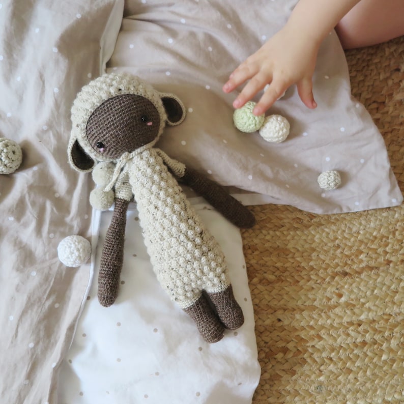 Crochet Pattern lalylala LUPO the lamb amigurumi diy sheep, stuffed animal, plushie, cuddle, toy for kids, nursery, digital, download image 9