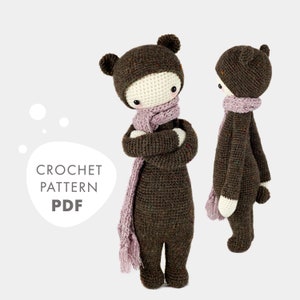 Patron au crochet lalylala BINA l'ours Amigurumi DIY Fabriquez vous-même votre jolie poupée au crochet, nounours, patron numérique au crochet, cadeau naissance enfant image 4