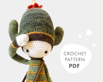 patron au crochet lalylala CARL le cactus Amigurumi DIY • Plante, succulente, poupée, cadeau naissance, doudou, patron numérique au crochet