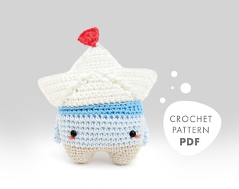 Crochet Pattern lalylala FIETE origami paper boat amigurumi diy • summer, holiday at the beach, gift, maritime deco, nautical, download