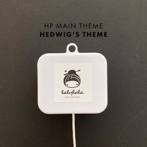 Hedwig Theme (John Williams) Music Box • musical movement for wizards and witches, extra long pull cord, coin handle, washable