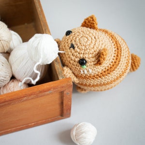 Crochet Pattern Purring Cat Vibrating lalylala Sensory Toy, easy project for crochet beginners, moving interaktive baby motoric playtime image 6