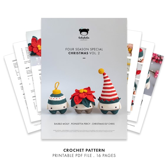 Your Crochet Christmas 2022 Vol 2 Lalylala Crochet Pattern X-Mas Vol 2 Poinsettia Christmas | Etsy