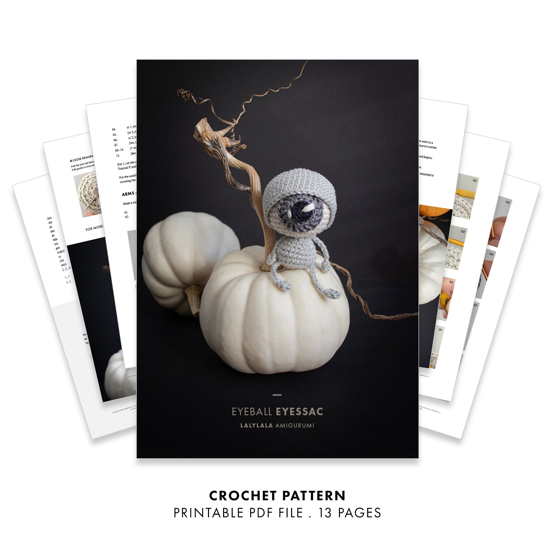 33 Horror Crochet Patterns for Spooky Decor, Gifts, and Creepy-Cute Makes 2 Halloween Crochet Pattern Eyeball Eyesaac . lalylala