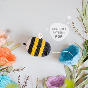 Crochet Pattern Buzzing Bee - Vibrating lalylala Sensory Toy, easy project for crochet beginners, moving interaktive baby motoric playtime