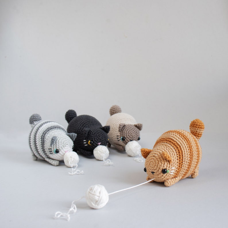 Crochet Pattern Purring Cat Vibrating lalylala Sensory Toy, easy project for crochet beginners, moving interaktive baby motoric playtime image 8