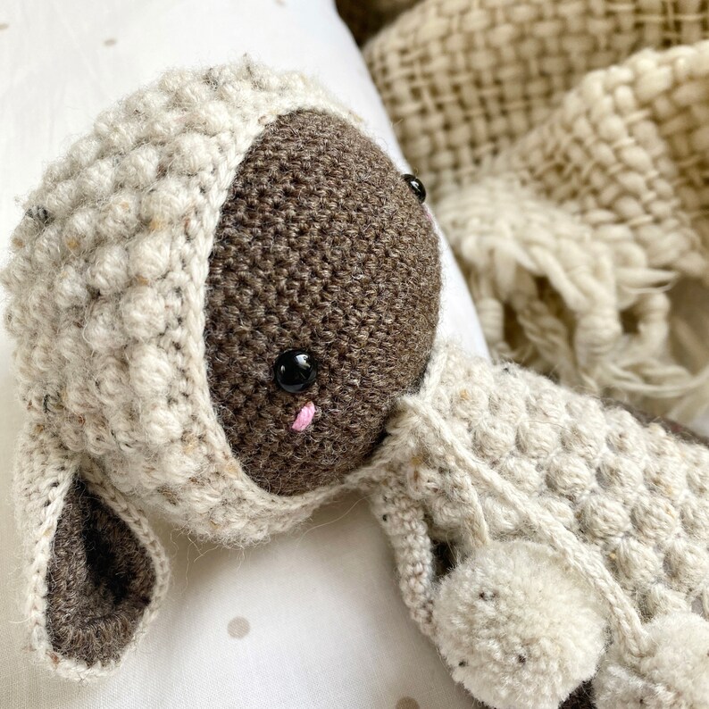 Crochet kit lalylala LAMB Lupo, amigurumi doll in cute little sheep costume, crafty birthday gift for DIY lovers and yarn fans image 9