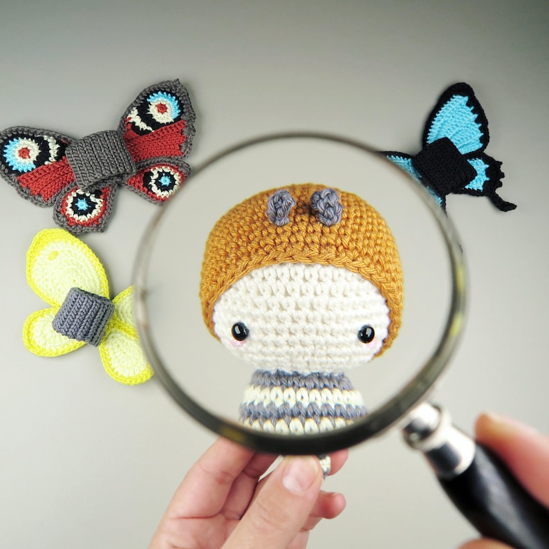 Crochet pattern lalylala BRIMSTONE BUTTERFLY Butterfly amigurumi diy life cycle playset, caterpillar, educational toy, nature, spring image 9