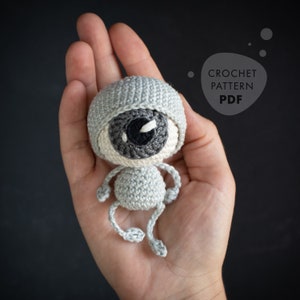 Halloween Crochet Pattern Eyeball Eyesaac . lalylala amigurumi eye for your spooky decoration, creepy treat and wimsical fun