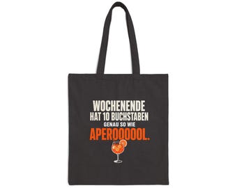 Aperol Spritz Wochenende Jutebeutel Lustiger Aperoooool Beutel Spruch Tasche Deutsch Sommer Einkaufstasche Cocktail
