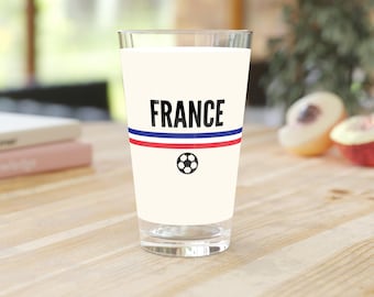 Bicchiere da birra della Francia | Bicchiere da birra della Francia 2026 | Les Bleus | Regalo per tifosi di calcio 473 ml