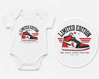 Limited Edition Baby Drop 2026 Bodysuit | Cute Streetwear Sneaker Onesie | Hypebeast Newborn Gift Boy Girl | Baby Sneakerhead Outfit