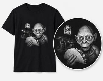 Taco Creature T-Shirt | Funny Meme Shirt | Cursed Fast Food Tee | Unhinged Humor Shirt | Weird Taco Shirt | Meme Gift Unisex
