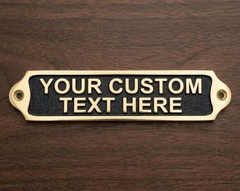 Personalized House Name Plate, Custom Door Sign, Metal Name Plaque for Home, Engraved Nameplate, Anniversary Gift, Home Decor