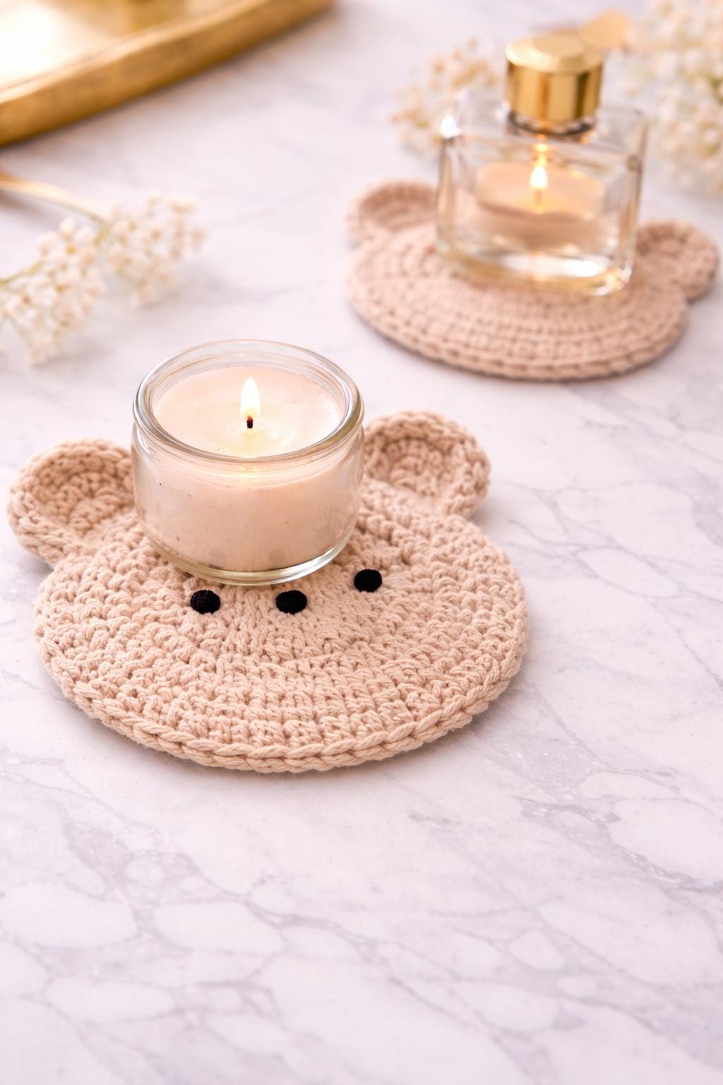 30 Amazing and Stylish Crochet Ideas for the Home 12 Bear Coaster Crochet Pattern