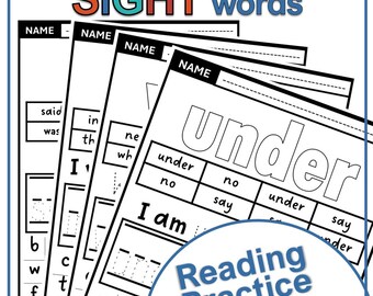 Kleuterschool | 90 oefenpagina's voor woorden | Lezen, kleuren, traceren en schrijven | Lezen