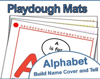 Alfabet-deegmatten Bouw de letter Letterklanken Afdrukbaar kleuter- en kleuterschool