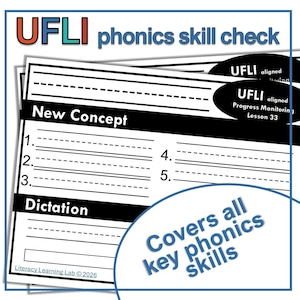 Prueba de fonética: Evaluación temprana de habilidades de lectura para TK–2 (Alineada con UFLI)