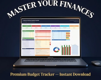 Monthly Budget Tracker Excel | Finance Dashboard, Expense Tracker (Instant Download)