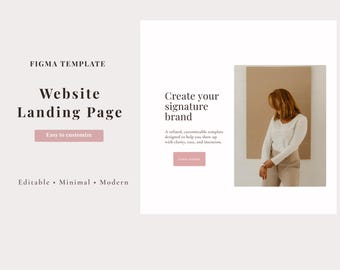 Figma Website Landing Page Template | Minimal Editable UI Design