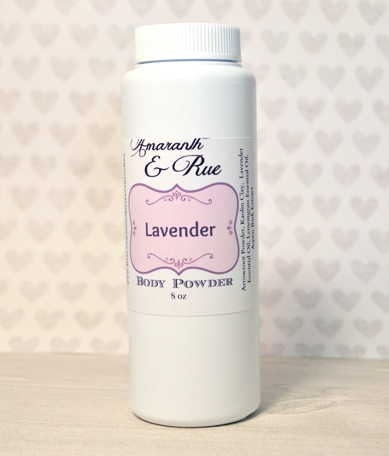 Natural Body Powder Lavender Cornstarch and talc free image 1