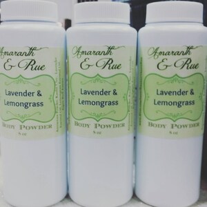 Natural Body Powder Lavender Cornstarch and talc free image 4