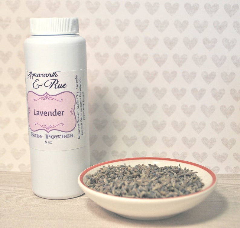 Natural Body Powder Lavender Cornstarch and talc free image 2