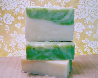 Lemongrass and Sage natural handmade soap - 4 oz.