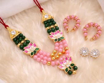 Laddu Gopal Shringar Mala | Krishna Beads Mala Set | Handmade Pooja Mala | Thakur Ji Jewelry | Spiritual Gift