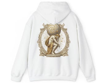 Atlas Mythology Hoodie Vintage Atlas Carrying | Graphic Hoodie | Greek Mythology Art | Unisex Streetwear Gift