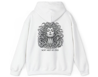 Medusa Illustration Hoodie - "Don't | Graphic Hoodie | Greek Mythology Art | Unisex Streetwear Gift