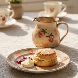 Handgemaakte keramische kan Vintage Cottagecore Milk Creamer Artisan Tea Sharing Cup Bessenkan