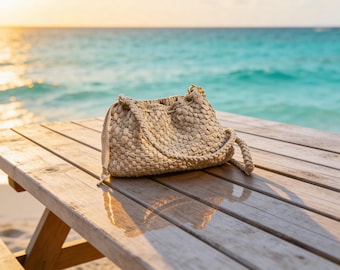 Bottega Veneta-style bag - faux leather - crochet