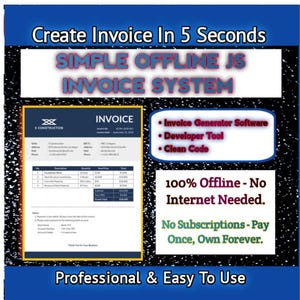 Developer Invoice Generator – JS Dashboard & Billing Template