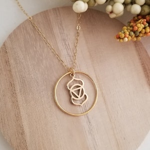 Chakra Pendant Necklace, Gold Chakra Necklace, Seven Chakras, Chakra Jewelry for Women, Gift for Her, Spiritual Jewelry, Yoga Jewelry
