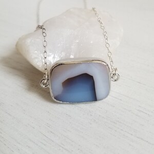 Moss Agate Necklace, One of a Kind Agate Necklace, Gemstone Choker, Calming Energy Stone, Gift for Women, Layering Necklace