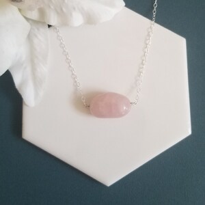 Rose Quartz Necklace, Stone of Love, Pink Quartz Pendant, Rose Quartz Jewelry, Gift for Her, Healing Crystal Necklace, Rose Quartz Nugget