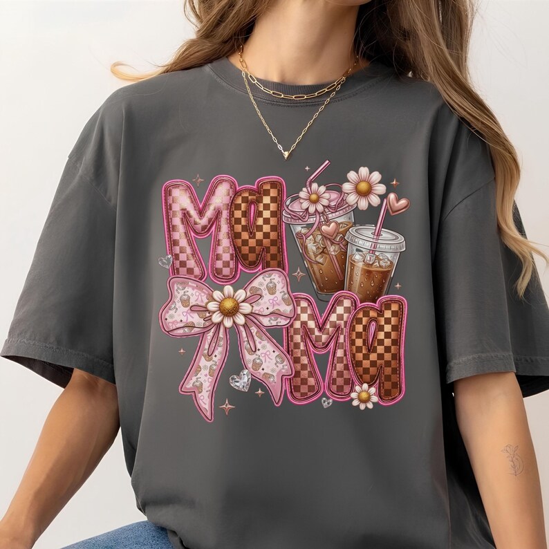Camiseta vintage para mamás amantes del café / Camiseta retro para mamás amantes de la cafeína imagen 6