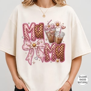 Camiseta vintage para mamás amantes del café / Camiseta retro para mamás amantes de la cafeína imagen 1