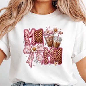 Camiseta vintage para mamás amantes del café / Camiseta retro para mamás amantes de la cafeína imagen 2