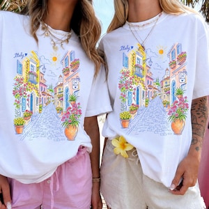 Mediterranean Street Scene T-Shirt | Italian Alley Graphic Tee | Comfort Colors® Italy Vacation Shirt image 16