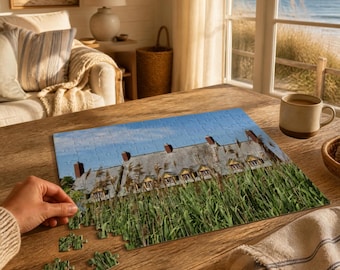 Puzzle delle Outer Banks, Carolina del Nord / Puzzle con fotografia costiera originale / Puzzle di una casetta sulla spiaggia delle Outer Banks / Regalo per la Carolina del Nord